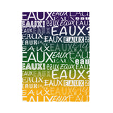 EAUX- WHITE ON MARDI GRAS PLUSH BLANKET