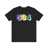504 Mardi Gras Colorblock UNISEX SHORT SLEEVE T-SHIRT