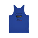 REACH FOR SOMETHING BLACK GOLD UNISEX TANK TOP