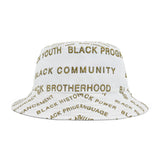 BLACK MAGIC - GOLD LETTERS AOP BUCKET HAT
