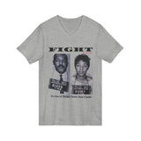 FIGHT - WHITE UNISEX V-NECK T-SHIRT