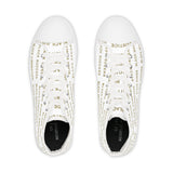 BLACK MAGIC - GOLD LETTERS HI-TOP SNEAKERS WHITE-SOLE