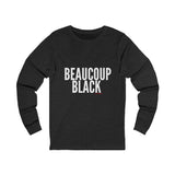 BEAUCOUP BLACK - WHITE UNISEX LONG SLEEVE T-SHIRT