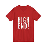 HIGH END WHITE UNISEX V-NECK T-SHIRTS