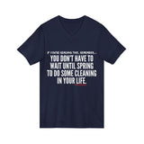 SPRING CLEANING UNISEX V-NECK T-SHIRT