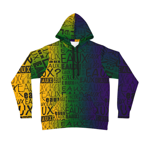 EAUX BLACK ON MARDI GRAS AOP PULLOVER HOODIE