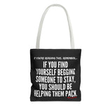 HELP THEM PACK TOTE BAG