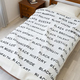 BLACK MAGIC - BLACK LETTERS PLUSH BLANKET