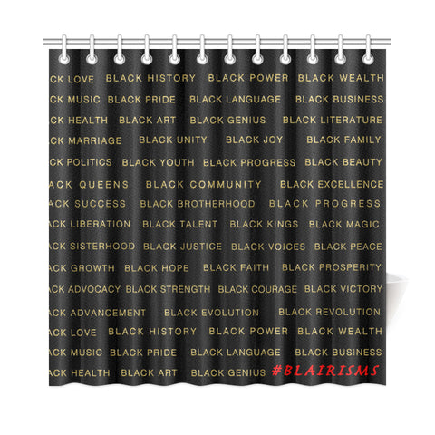 Black/Gold Black Magic Shower Curtain