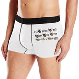I'M ROOTING FOR EVERYBODY BLACK BOXER BRIEFS - (ON THIGH)