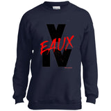 V EAUX IV (RED) Youth Crewneck Sweatshirt