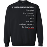GIVE YOUR LOVE Crewneck Pullover Sweatshirt
