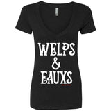 WELPS & EAUXS Women's Deep V-Neck