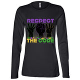 Respect The Code (Mardi Gras) Women's Longsleeve