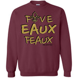 FiveEauxFeaux Gold-&-Black Crewneck Pullover Sweatshirt