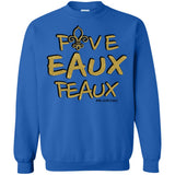 FiveEauxFeaux Gold-&-Black Crewneck Pullover Sweatshirt