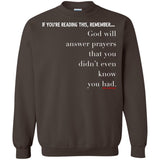 PRAYERS YOU DIDN’T KNOW Crewneck Pullover Sweatshirt