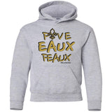 FiveEauxFeaux Gold-&-Black Youth Pullover Hoodie