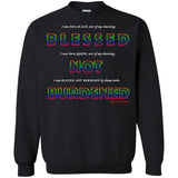 BLESSED NOT BURDENED RAINBOW Crewneck Pullover Sweatshirt