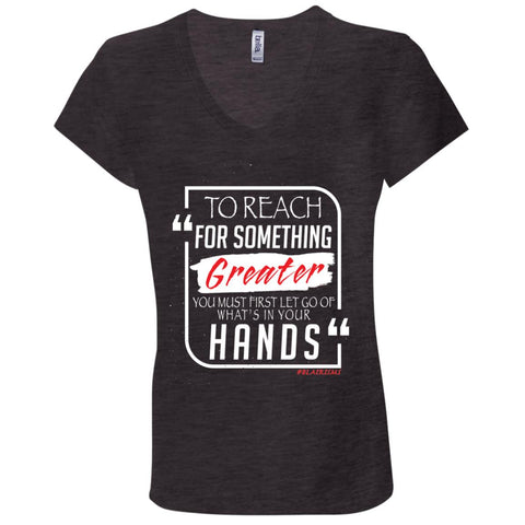 To Reach For Something Greater white red Women's V-Neck