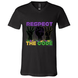 Respect The Code (Mardi Gras) Boy's V-Neck