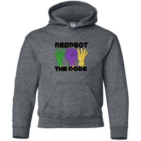 Respect The Code (Black) Youth Pullover Hoodie