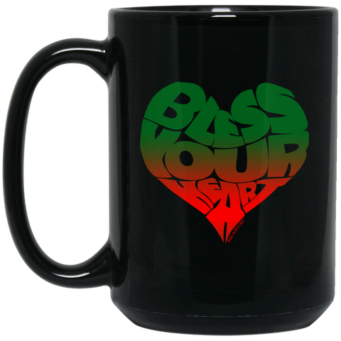 BLESS YOUR HEART AFRICA 15 oz. Black Mug