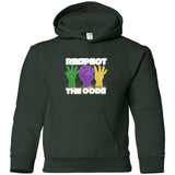 Respect The Code (White)Youth Pullover Hoodie