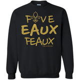 FiveEAUXFeaux GOLD Crewneck Pullover Sweatshirt