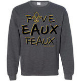 FiveEauxFeaux Black-&-Gold Crewneck Pullover Sweatshirt