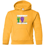 Respect The Code (White)Youth Pullover Hoodie