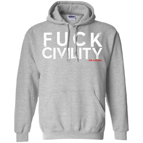f civility white Pullover Hoodie