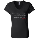 TAKE A DEEP BREATH Women's V-Neck T-Shirt