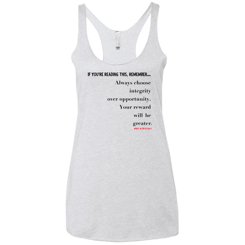 Integrity Over Opportunity Racerback Tank