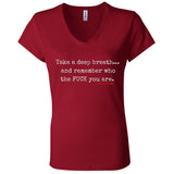 TAKE A DEEP BREATH Women's V-Neck T-Shirt