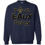 FiveEauxFeaux Black-&-Gold Crewneck Pullover Sweatshirt
