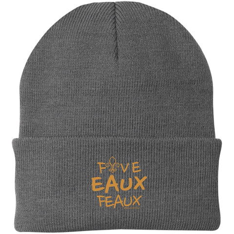 Five EAUX Feaux (Gold) Knit Cap