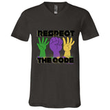 Respect The Code (Mardi Gras) Boy's V-Neck