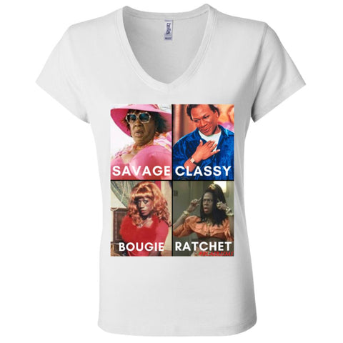TV/MOVIE #SAVAGE Women's V-Neck T-Shirt