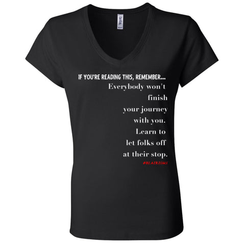 Let People Off At Their Stop Women's V-Neck
