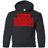 #ALLBLOCKSMATTER (RED) Youth Pullover Hoodie
