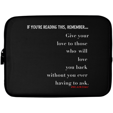 GIVE YOUR LOVE Laptop Sleeve - 10 inch