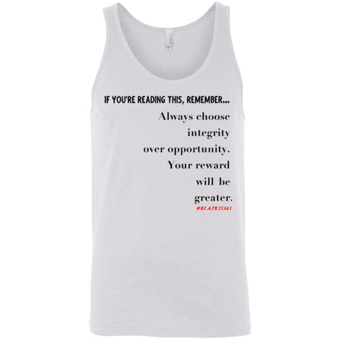 Integrity Over Opportunity Unisex Tank