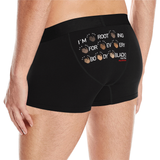I'M ROOTING FOR EVERYBODY BLACK MEN'S BOXER BRIEFS (ON BACK)