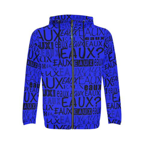 Louis Vuitton Black & Blue Monogram Zip Up Hoodie