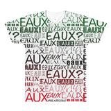 BLACK AND FRONT AllEAUXver Printed T-Shirt