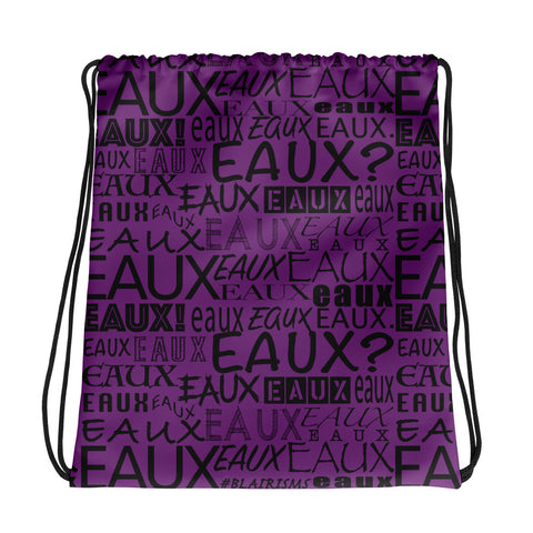 Purple AllEAUXver Drawstring bag