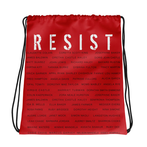RED RESIST ACTIVIST Drawstring bag