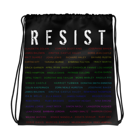 RESIST ACTIVIST RAINBEAUX Drawstring bag
