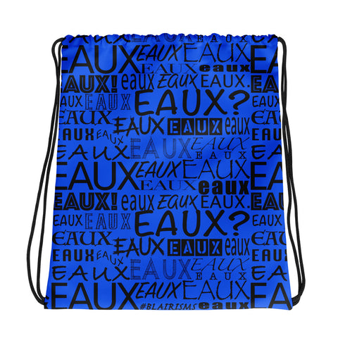 BLUE AllEAUXver Drawstring bag